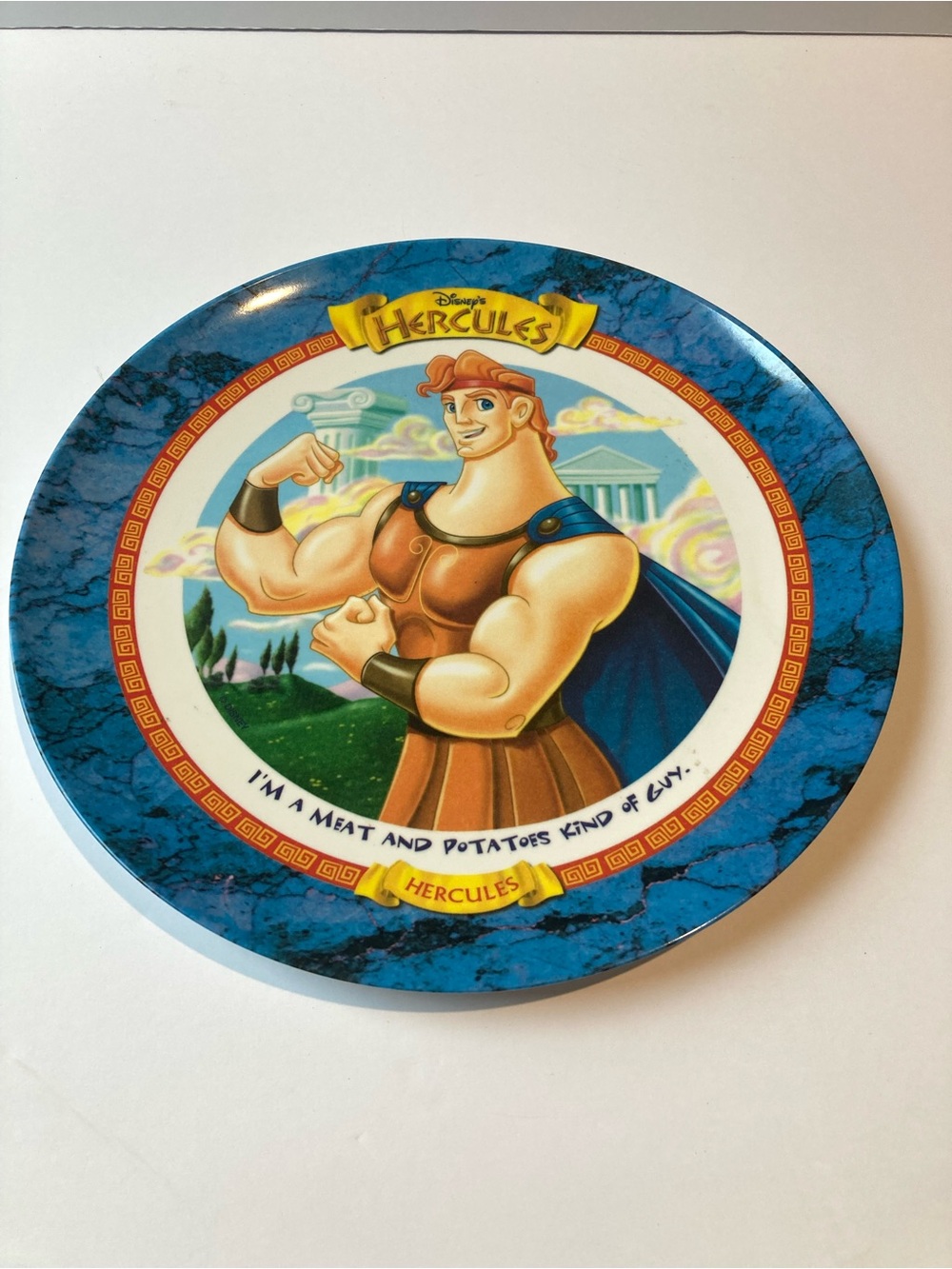 1997 Disney Hercules Melamine 9.5" McDonald’s Collectible Dinner Plate Vintage